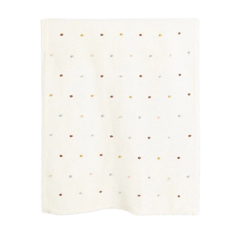 Blue & Multicolour Dot Confetti Cotton Blanket - Pepper Tree Kids