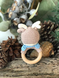 Load image into Gallery viewer, Blue Reindeer Doll & Rattle - Pepper Tree Kids - Pepper Tree Kids