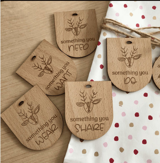 Mindful Christmas Tags (Set of 4) - Pepper Tree Kids - Pepper Tree Kids