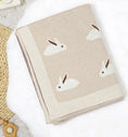 Load image into Gallery viewer, Oatmeal Bunny Blanket - 100% Knitted Cotton - Pepper Tree Kids