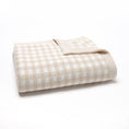Load image into Gallery viewer, Oatmeal Gingham Blanket - 100% Knitted Cotton - Pepper Tree Kids