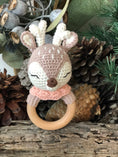 Load image into Gallery viewer, Pink Reindeer Doll & Rattle - Pepper Tree Kids - Pepper Tree Kids