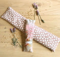 Load image into Gallery viewer, Pink Spotty Linen Lavender Heat/cool Pack - Pepper Tree Kids