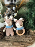 Load image into Gallery viewer, Blue Reindeer Doll & Rattle - Pepper Tree Kids - Pepper Tree Kids
