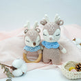 Load image into Gallery viewer, Blue Reindeer Doll & Rattle - Pepper Tree Kids - Pepper Tree Kids
