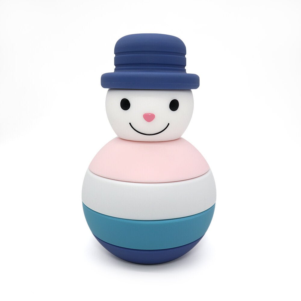 Blue Snowman Stacker - Pepper Tree Kids - Pepper Tree Kids