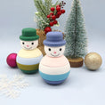 Load image into Gallery viewer, Blue Snowman Stacker - Pepper Tree Kids - Pepper Tree Kids
