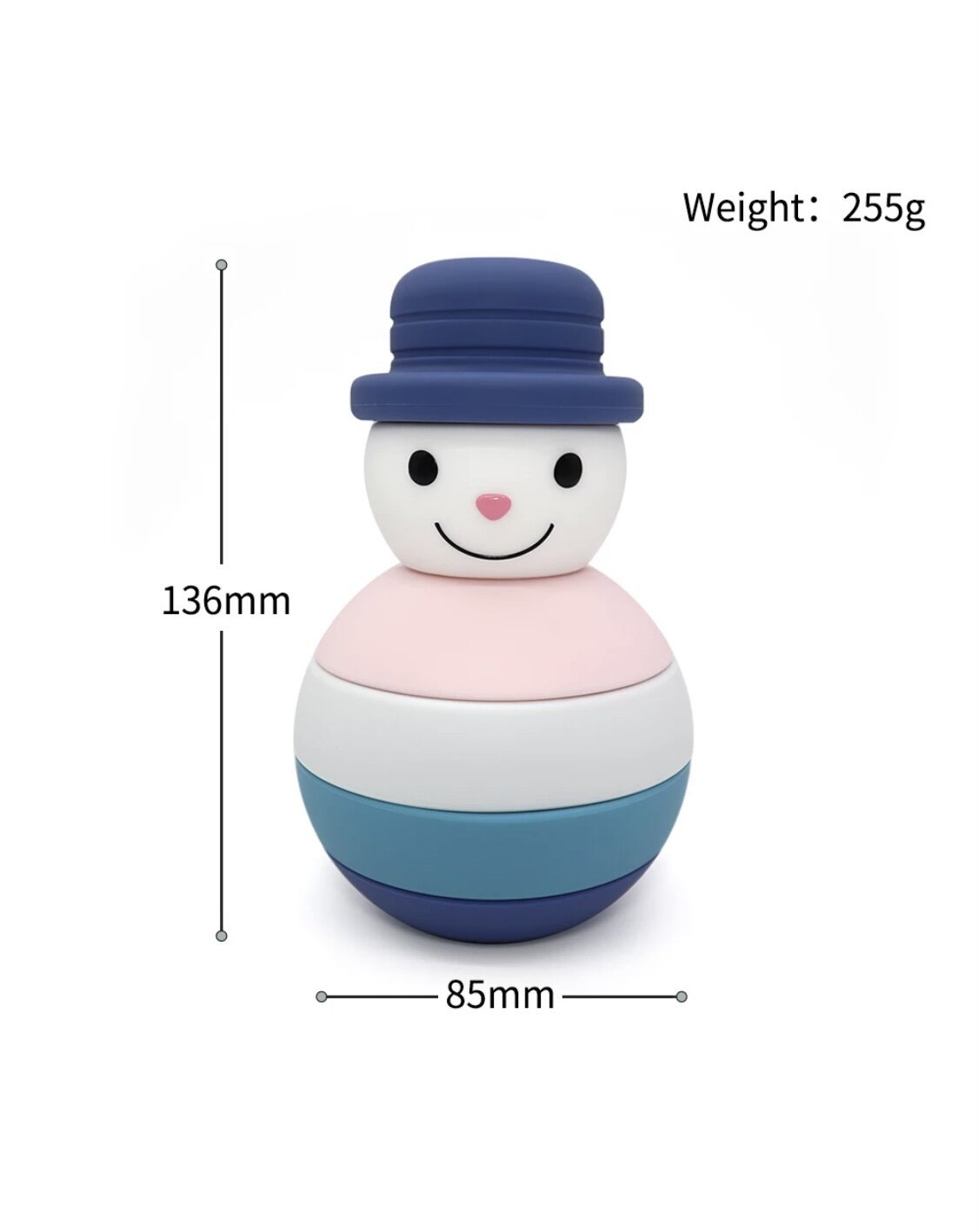 Blue Snowman Stacker - Pepper Tree Kids - Pepper Tree Kids