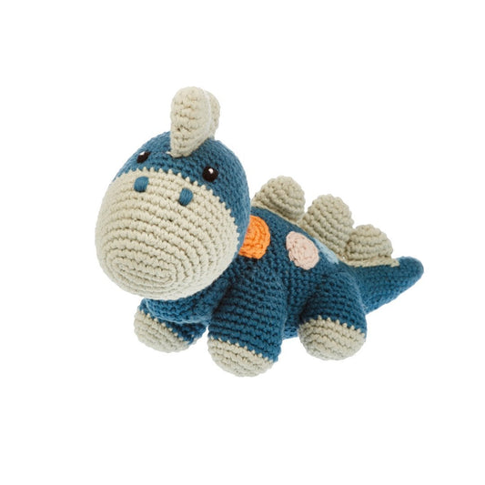 Crochet Blue Dinosaur - Pebble - Pepper Tree Kids