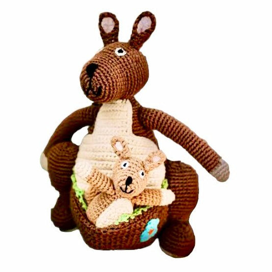 Crochet Kangaroo - Pebble - Pepper Tree Kids