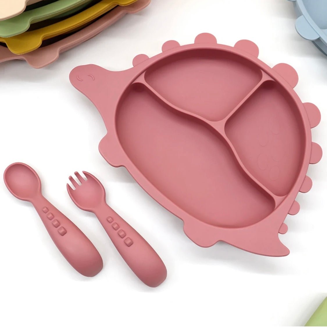 Dinosaur Plate, Fork & Spoon Set - Pepper Tree Kids