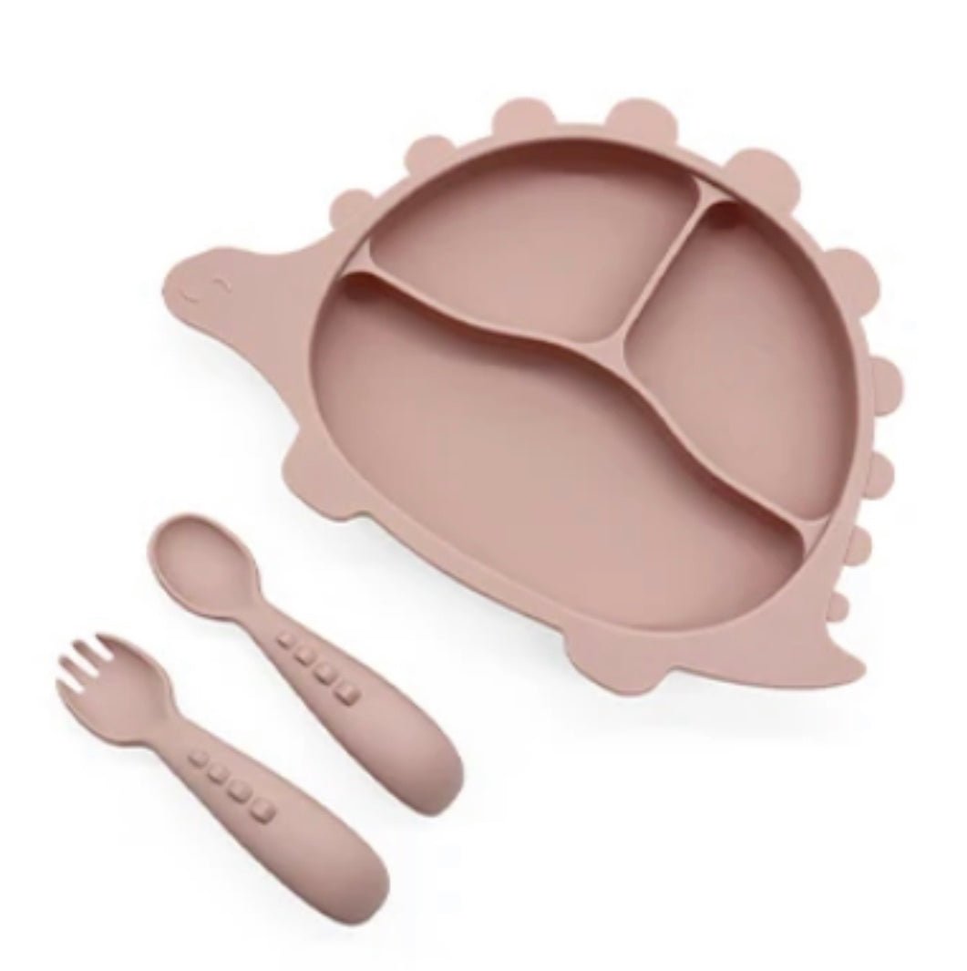 Dinosaur Plate, Fork & Spoon Set - Pepper Tree Kids