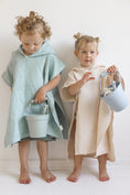 Load image into Gallery viewer, Green Waffle Poncho - Pepper Tree Kids - Pepper Tree Kids
