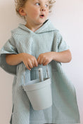 Load image into Gallery viewer, Green Waffle Poncho - Pepper Tree Kids - Pepper Tree Kids
