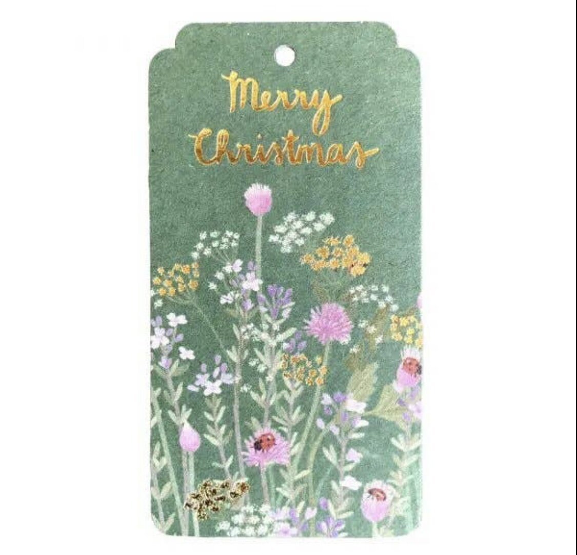 Green Wild Flowers Christmas Gift Cards - Sow n Sow - Pepper Tree Kids