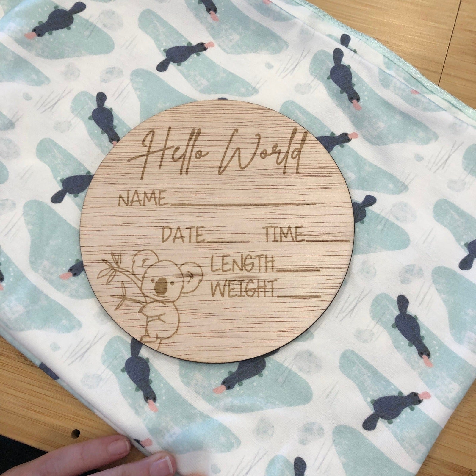 Koala Birth Announcement Disc - Pepper Tree Kids - Pepper Tree Kids