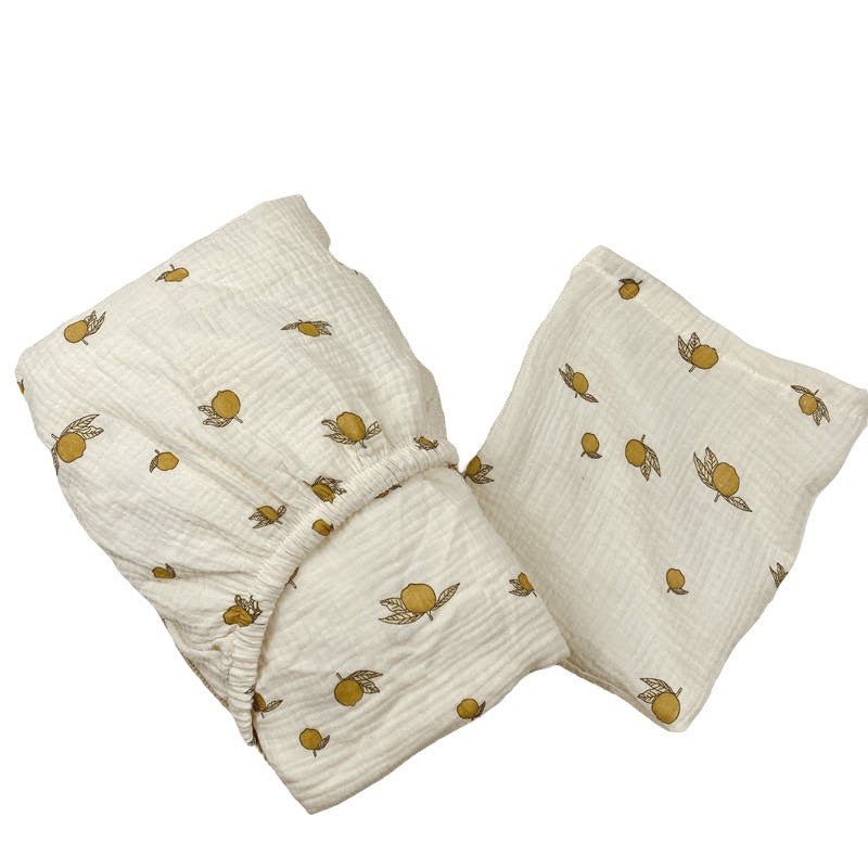 Lemons Organic Cotton Cot Sheets - Pepper Tree Kids