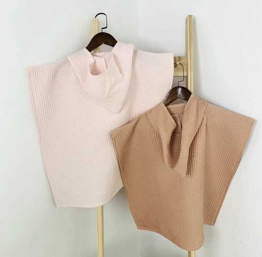 Light Pink Poncho - Pepper Tree Kids - Pepper Tree Kids