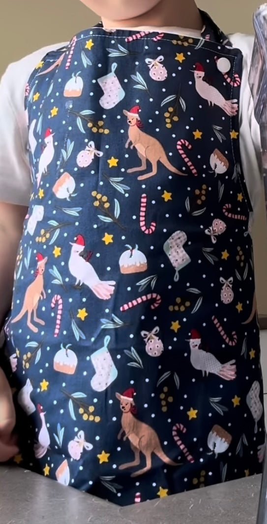 Mummy & Me Matching Christmas Apron - Navy - Pepper Tree Kids