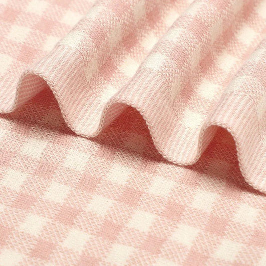 Oatmeal Gingham Blanket - 100% Knitted Cotton - Pepper Tree Kids