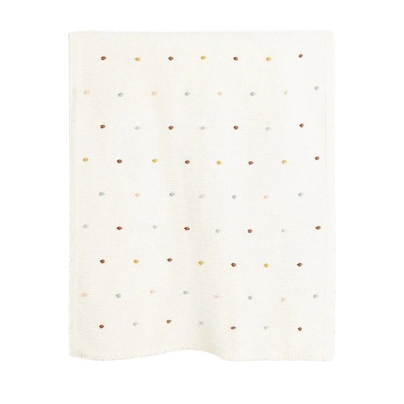 Oatmeal & Multicolour Dot Confetti Cotton Blanket - Pepper Tree Kids