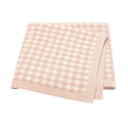 Load image into Gallery viewer, Pink Gingham Blanket - 100% Knitted Cotton - Pepper Tree Kids
