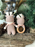 Load image into Gallery viewer, Pink Reindeer Doll & Rattle - Pepper Tree Kids - Pepper Tree Kids
