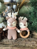 Load image into Gallery viewer, Pink Reindeer Doll & Rattle - Pepper Tree Kids - Pepper Tree Kids
