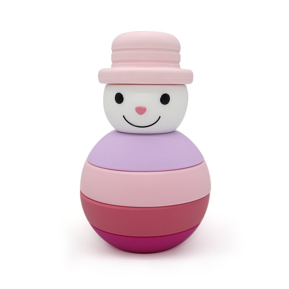 Pink Snowman Stacker - Pepper Tree Kids - Pepper Tree Kids