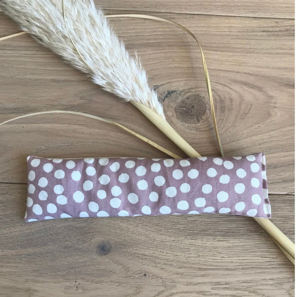 Pink Spotty Linen Eye Pillow - Pepper Tree Kids