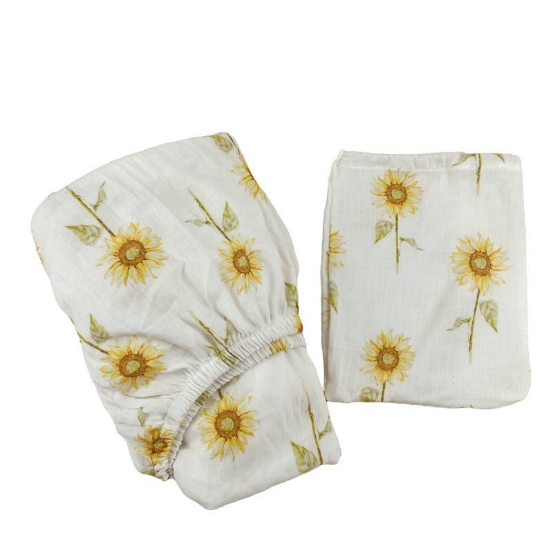 Sunflower Organic Cotton Cot Sheets - Pepper Tree Kids